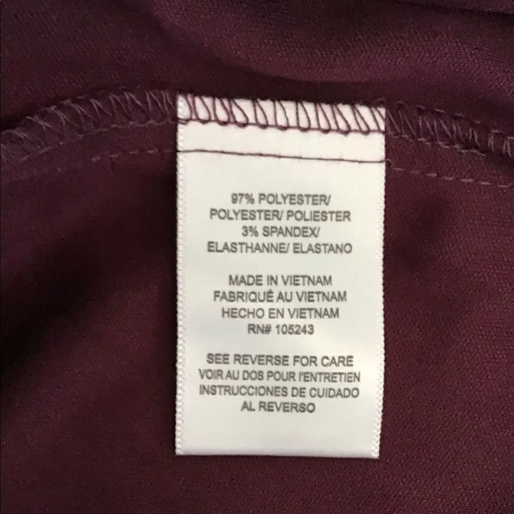 NWOT Bobeau Short Sleeve Burgundy Wine Casual Soft Feminine Classic Dress S - Picture 8 of 9